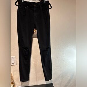 Citizens of Humanity black rocket high rise distressed skinny‎ size 26